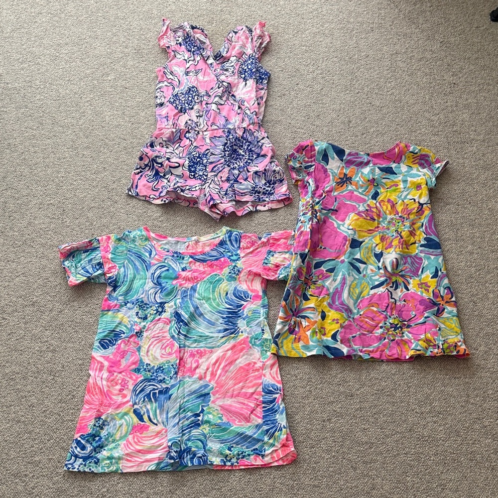 Floral Lily Pulitzer Print Dresses and Romper Set